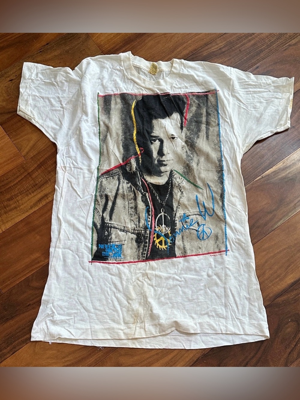 New Kids On The Block Donnie Wahlberg Vintage Concert T Shirt XL NKOTB Graphic